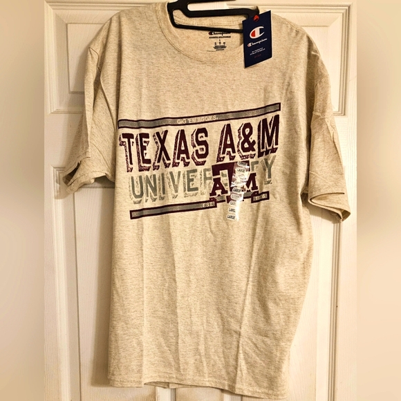 Champion Other - Champion Texas A&M 'Gig Em Aggies EST 1876' Gray Men's TSHIRT Large NWT
